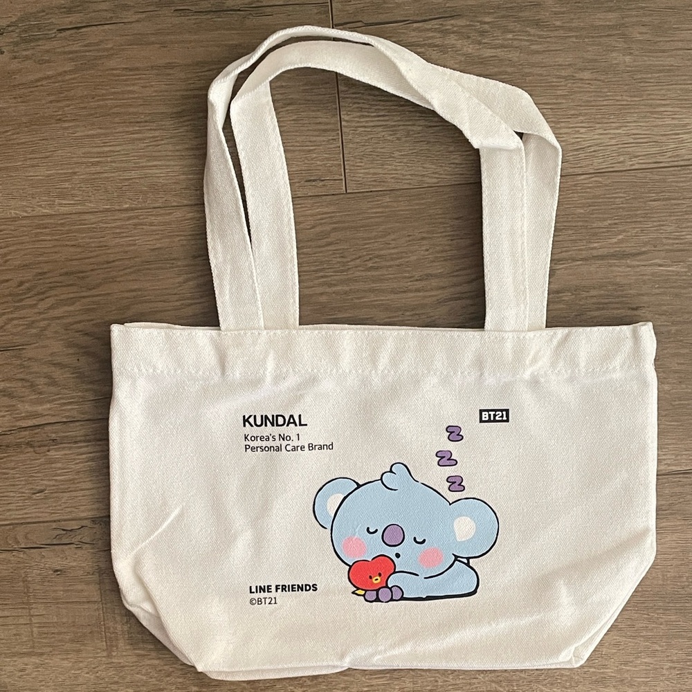 NEW BT21 Line Friends KUNDAL limited edition canvas mini Tote Bag